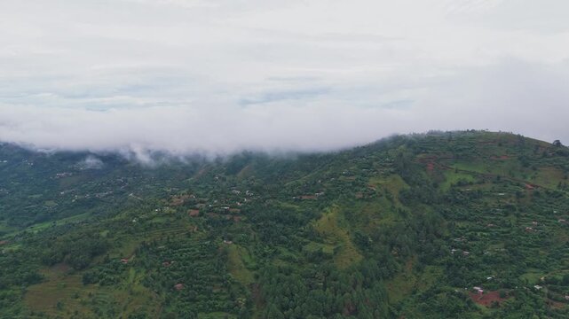 Beautiful hillside view of Tansen Palpa, Nepal, showcasing green mountains, traditional houses, and the peaceful charm of this historic hill town surrounded by nature.