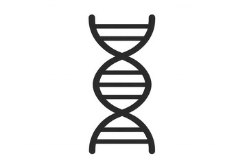 Dna double helix icon representing genetics, biology, science, medical research, and evolution on a transparent background