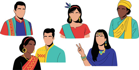 diverse spirits unite worlds cultures intertwine, embracing peace and heritage