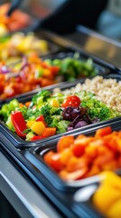 A close up of a tray of food