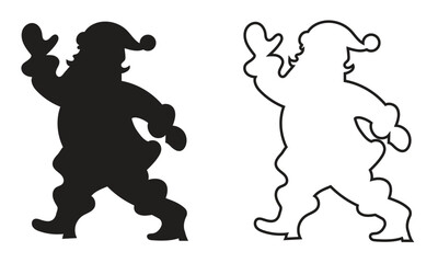 Santa Claus icon. vector illustration isolated on white background. EPS 10