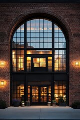 A large brick building