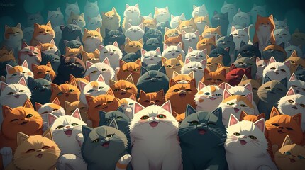 crowd of people in a zoo