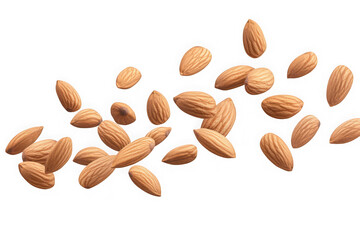 Scattered almonds floating in mid air against a black background nuts food 1