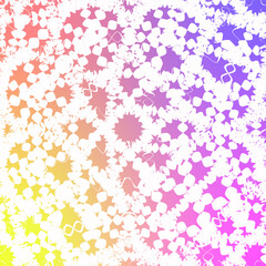 Radiant Star Mosaic on Rainbow Gradient Art Print