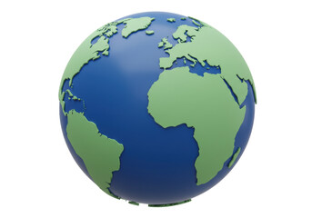 Earth globe PNG illustration isolated on transparent background world map continents geography planet earth