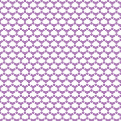 Seamless pattern of stylized bats and circles in violet color