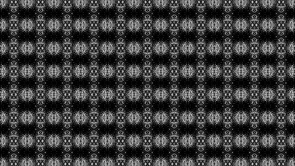 Seamless Monochrome Distressed Kaleidoscope Geometric Pattern Background