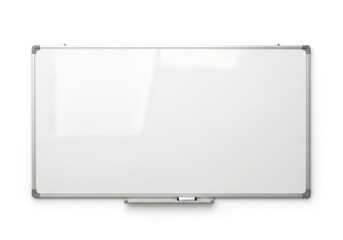 Blank whiteboard ready for ideas and presentations clean surface for notes and drawings