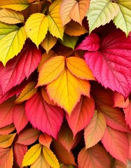 Autumn leaves in the garden