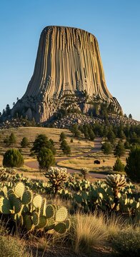 Devils Tower National Monument - A Majestic Landscape in Wyoming.