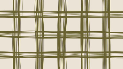 Modern earthy olive green plaid pattern for textile design or background, perfect for chic home decor and contemporary fashion projects now