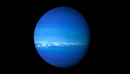 Fototapeta premium Neptune - The Distant Blue Giant of Our Solar System.