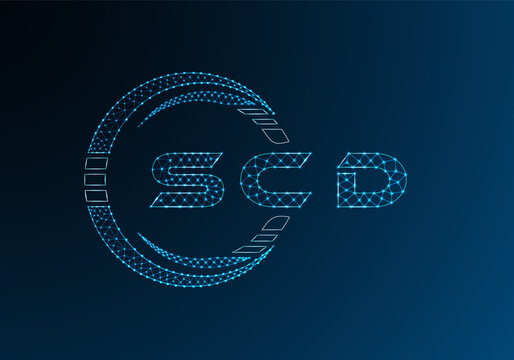 SCD low poly letter logo vector design. SCD lower poly logo design. Low poly logo.