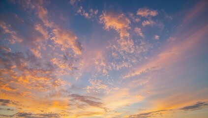 Breathtaking sunset with vibrant orange and pink clouds painting the sky, perfect for travel blogs, nature documentaries, and inspirational backgrounds