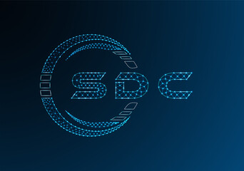 SDC low poly letter logo vector design. SDC lower poly logo design. Low poly logo.