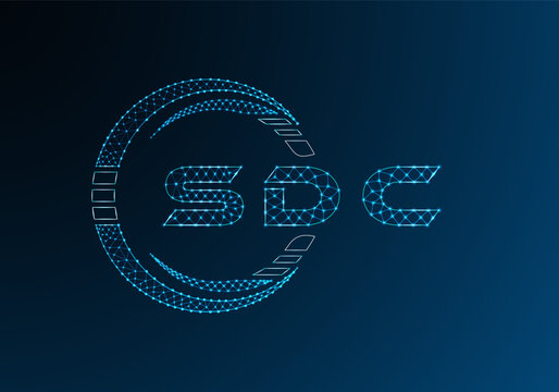 SDC low poly letter logo vector design. SDC lower poly logo design. Low poly logo.