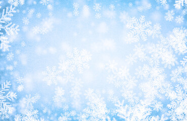 Festive Christmas  background with snowflakes