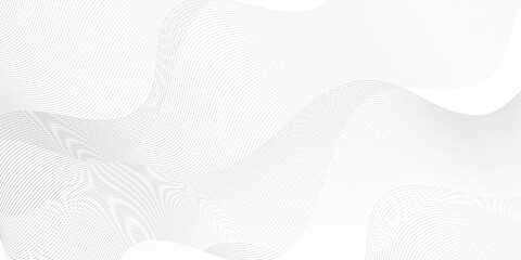 Abstract swoosh speed wave line flow white gradient smooth stripe sound futuristic blend line background. white digital blend wavy sound flowing technology transparent motion swirl presentation.