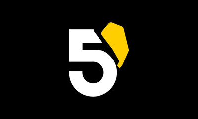 Excavation Logo Number Yellow Modern Simple Creative