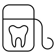 Dental Floss Outline Icon