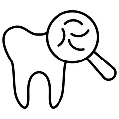 Bacteria In Mouth Outline Icon