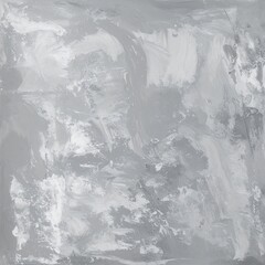 Abstract gray and white textured painting