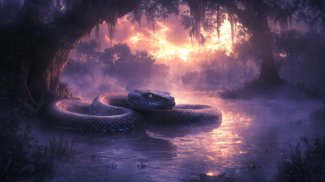Illustration of snake head