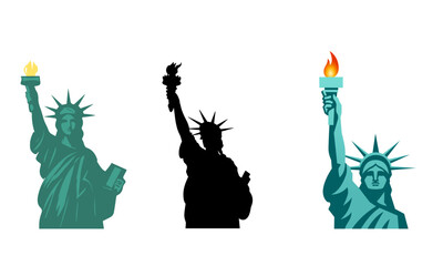 Statue of Liberty Silhouette Vector Art &ndash; Iconic American Landmark Illustration
