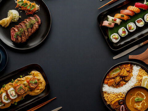 Luxury Asian Food Background