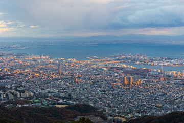 日本の風景・冬　兵庫県神戸市　掬星台からの眺望