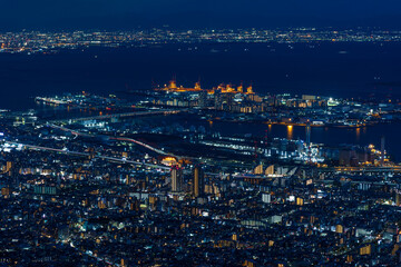 日本三大夜景　兵庫県神戸市　掬星台からの眺望