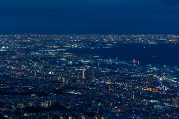 日本三大夜景　兵庫県神戸市　掬星台からの眺望