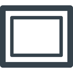 Isolated Abstract Dark Blue Rectangular Frame Border Design Element on Transparent Background