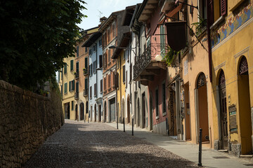 Fototapeta premium Colorful Street in Desenzano del Garda, Italy