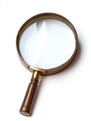 Vintage Magnifying Glass with Wooden Handle for Reading and Exploration