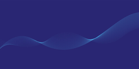 Modern blue dark background with light blue waves for banner.