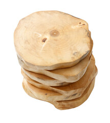 Stack of wooden coasters