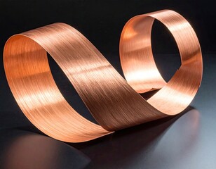 Copper strip loops, twisting in elegant figure-eight form