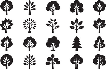 Tree icon set