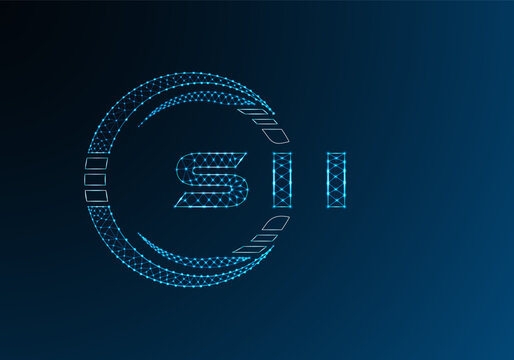 SII low poly letter logo vector design. SII lower poly logo design. Low poly logo.