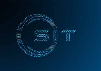 SIT low poly letter logo vector design. SIT lower poly logo design. Low poly logo.