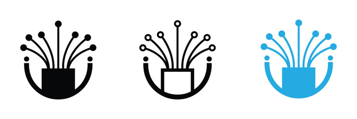 Abstract flower icon isolated on white background for beauty and nature concept,Abstract floral design for modern logo creation and contemporary brand identity,