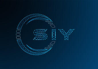 SIY low poly letter logo vector design. SIY lower poly logo design. Low poly logo.