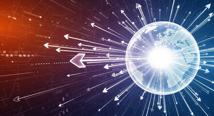 Obraz premium Global Innovation Strategy Background