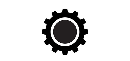 gear 2D icon on white background