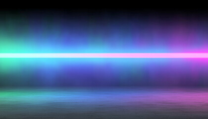 Obraz premium A mesmerizing blend of neon hues creates an ethereal backdrop, perfect for futuristic and abstract themes in design.
