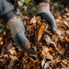 dry leaves.