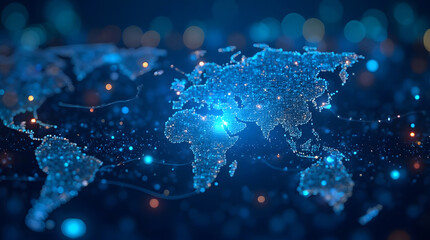  Globe Illustration Abstract technology background design.
