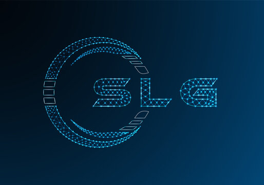 SLG low poly letter logo vector design. SLG lower poly logo design. Low poly logo.